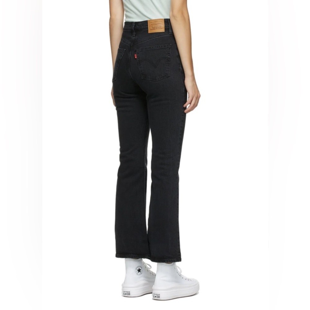Levi's Women's Ribcage Bootcut Jeans in Black Size 28 - Picture 3 of 8